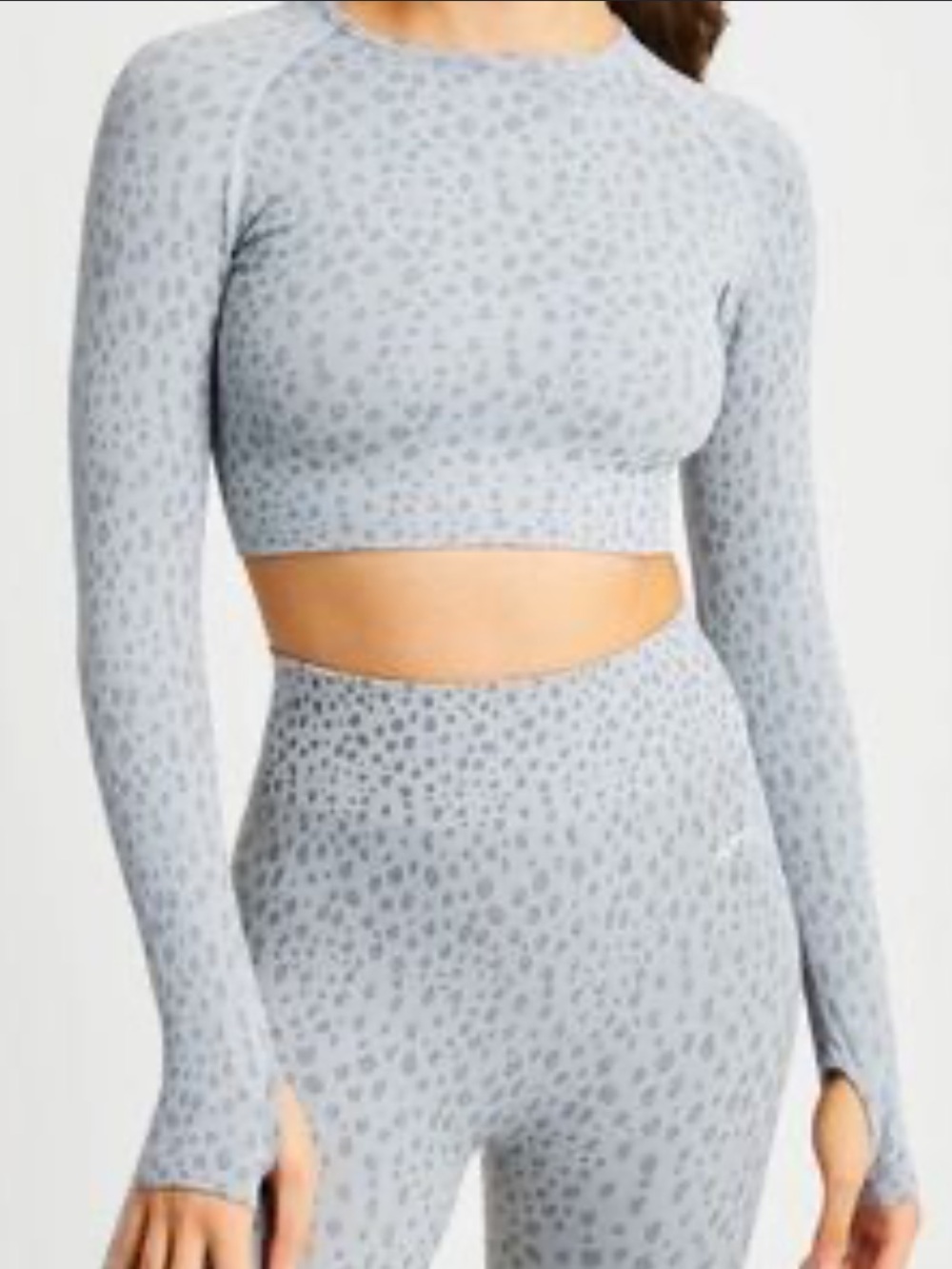 AYBL Evolve Speckle Seamless Long Sleeve Crop Top